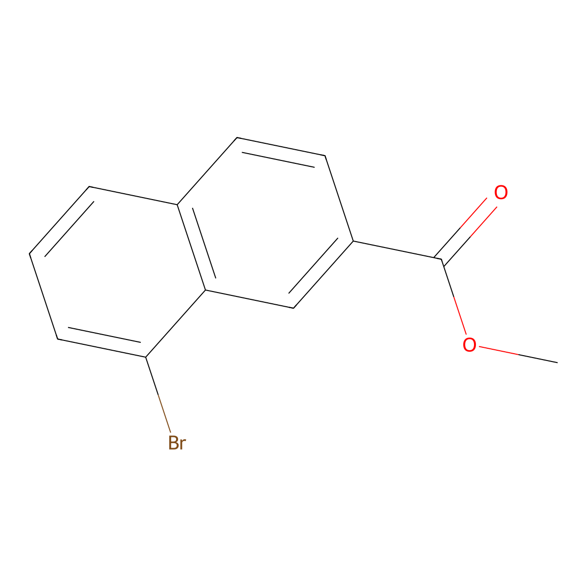 8-Bromo-2-naphthoic acid, methyl ester molecular structure, CAS 168901-54-0