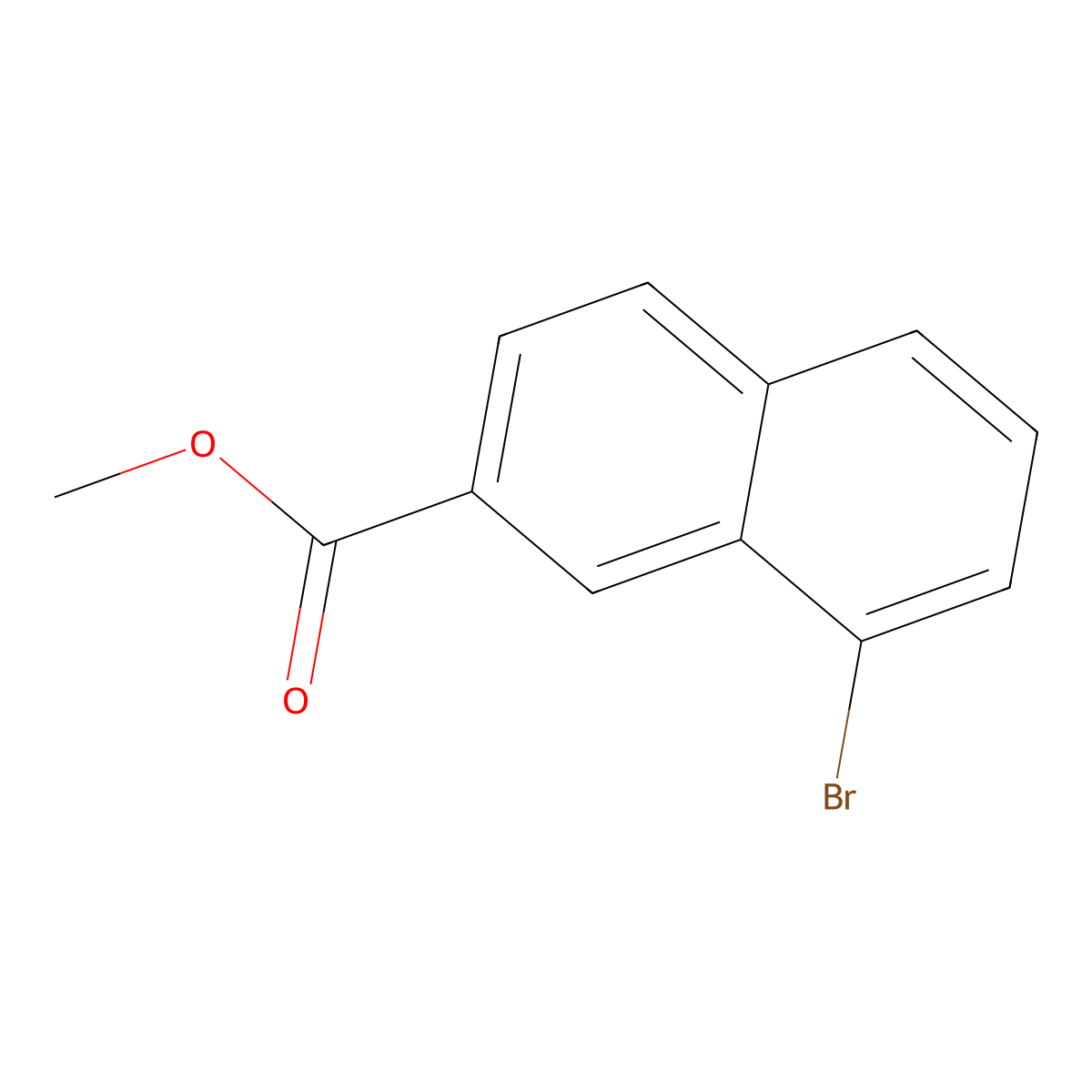 8-Bromo-2-naphthoic acid, methyl ester molecular structure, CAS 168901-54-0
