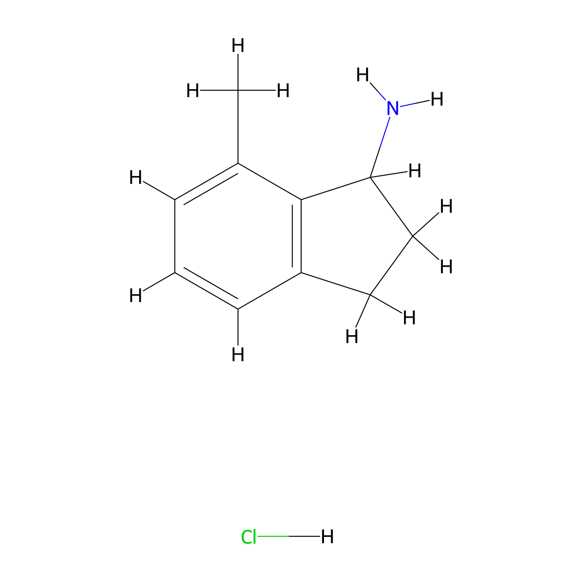 7-Methyl-2,3-dihydro-1H-inden-1-amine hydrochloride molecular structure, CAS 168902-72-5