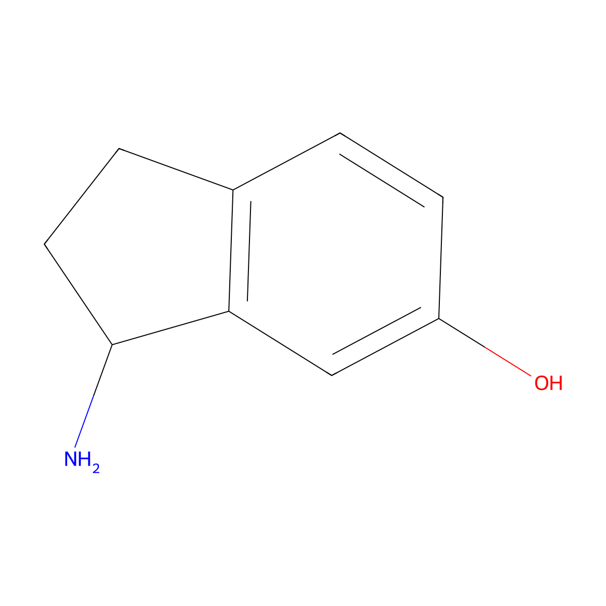 3-amino-2,3-dihydro-1H-inden-5-ol molecular structure, CAS 168902-76-9