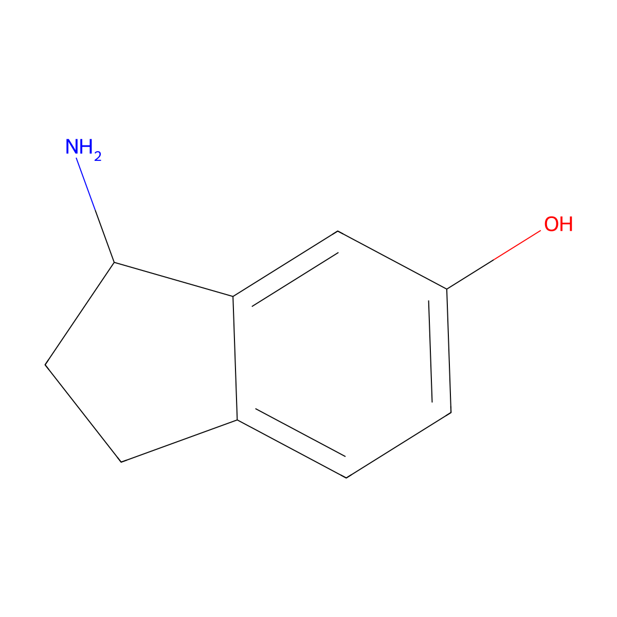 3-amino-2,3-dihydro-1H-inden-5-ol molecular structure, CAS 168902-76-9