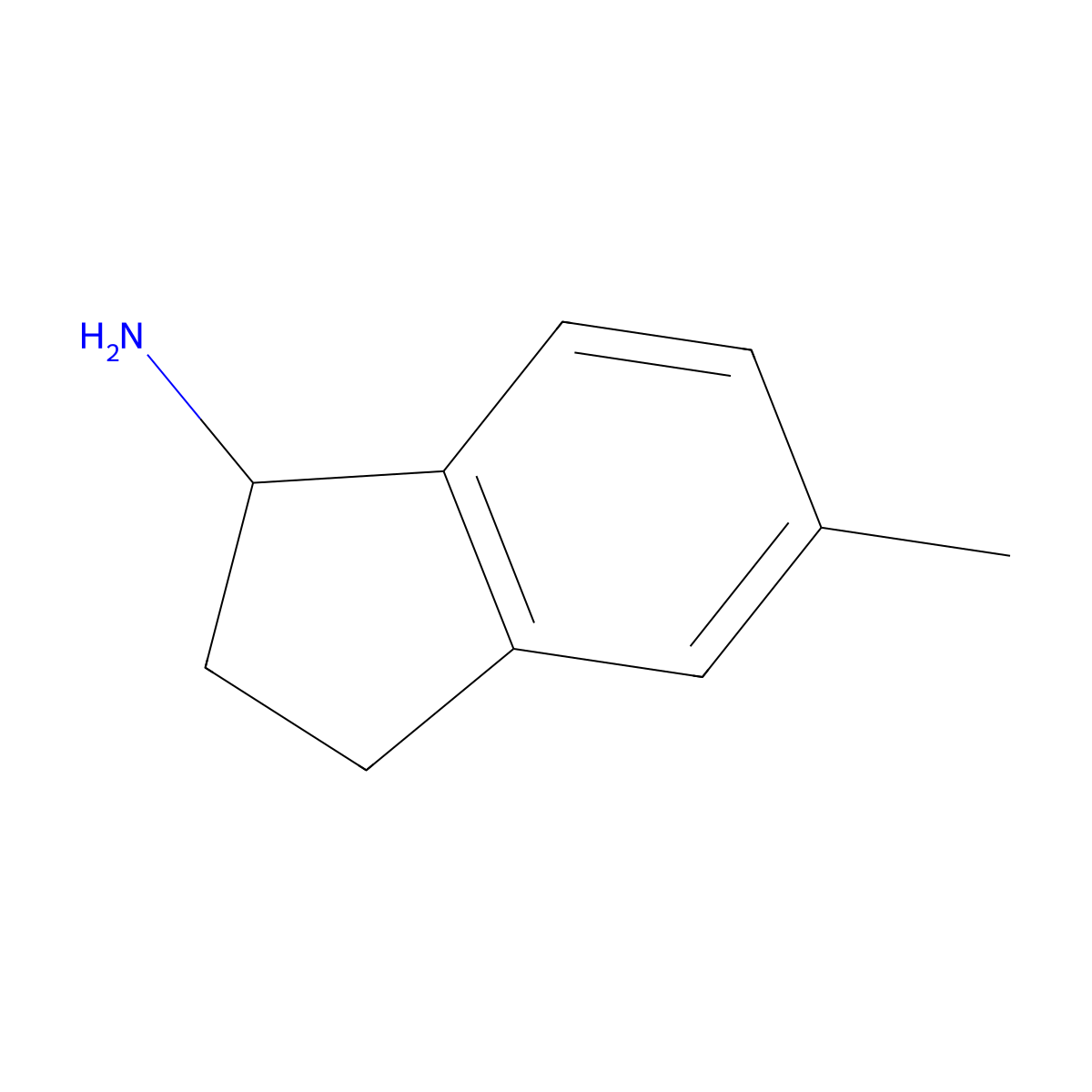 5-Methyl-2,3-dihydro-1H-inden-1-amine molecular structure, CAS 168902-79-2