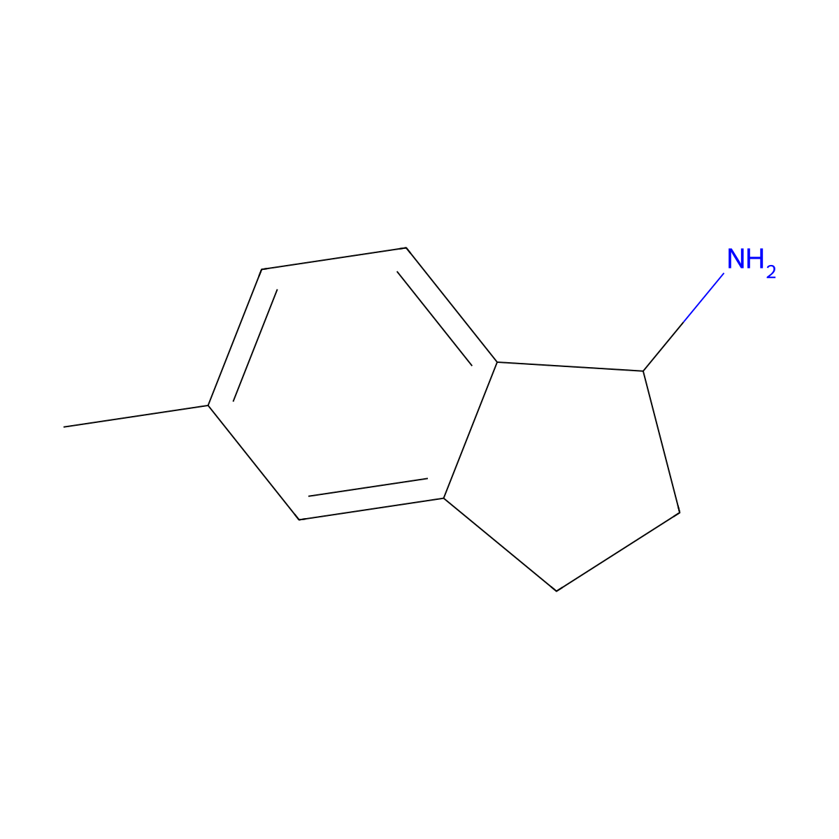 5-Methyl-2,3-dihydro-1H-inden-1-amine molecular structure, CAS 168902-79-2