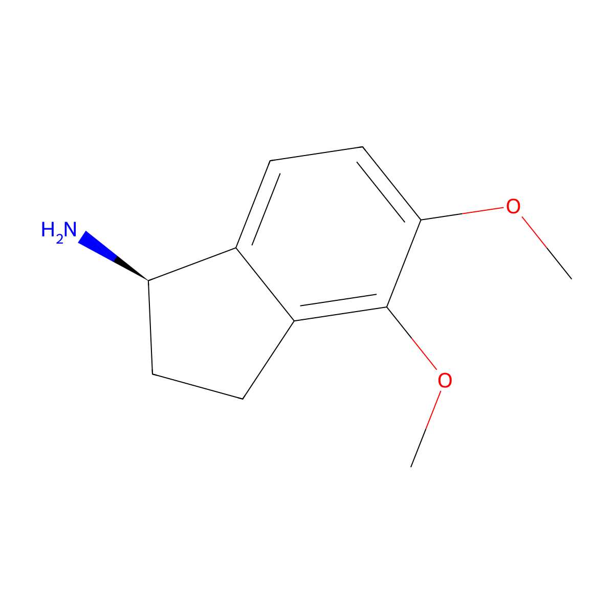 (R)-4,5-Dimethoxy-indan-1-ylamine molecular structure, CAS 168902-81-6
