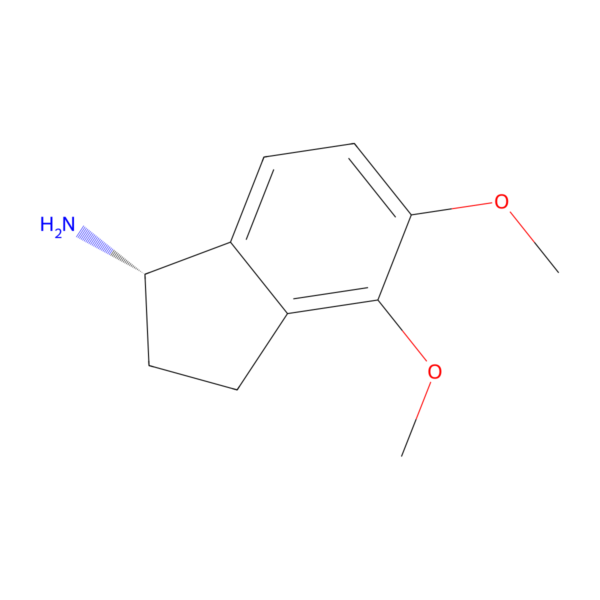 (1S)-4,5-Dimethoxy-2,3-dihydro-1H-inden-1-amine molecular structure, CAS 168902-82-7