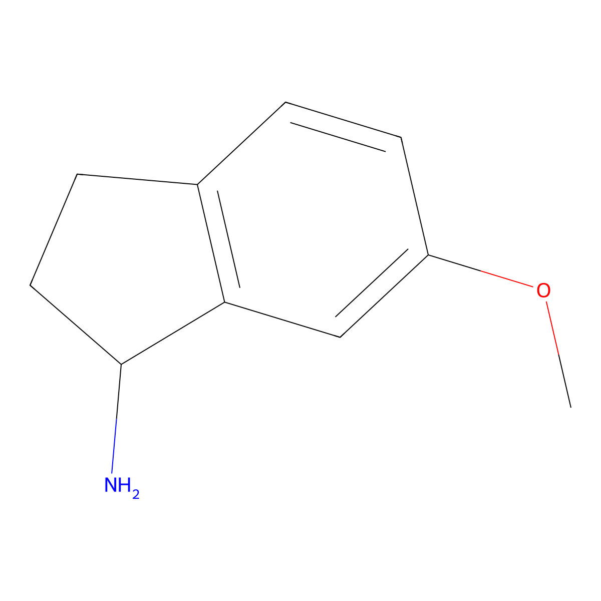 (S)-6-Methoxy-2,3-dihydro-1H-inden-1-amine molecular structure, CAS 168903-23-9