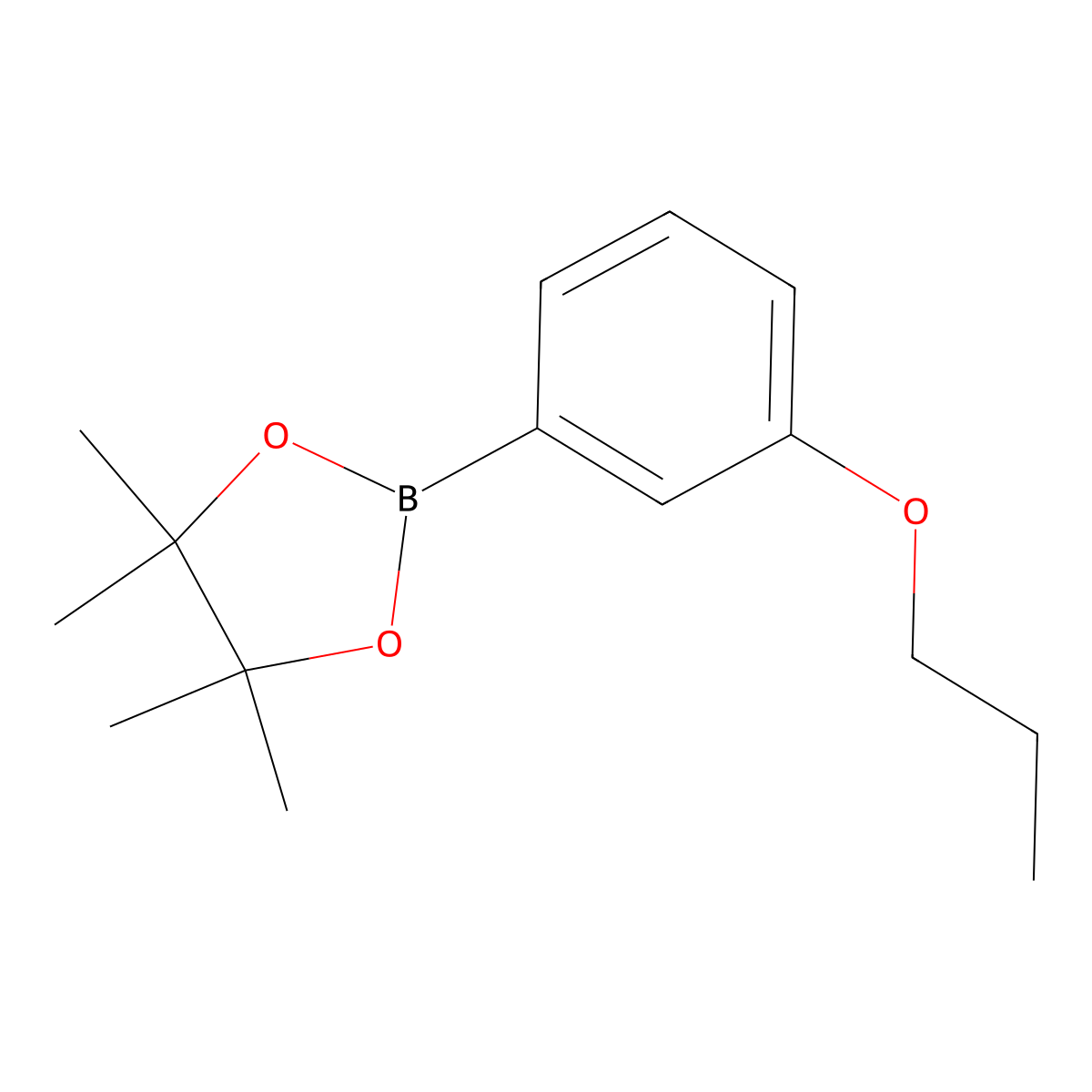 4,4,5,5-Tetramethyl-2-(3-propoxyphenyl)-1,3,2-dioxaborolane molecular structure, CAS 1689469-59-7