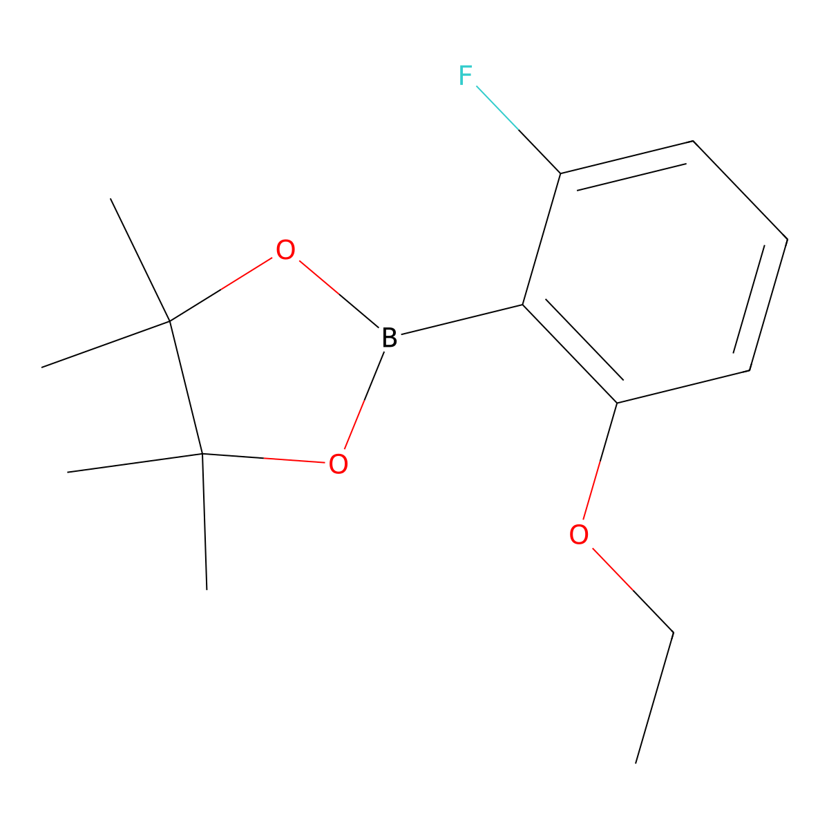 2-(2-Ethoxy-6-fluorophenyl)-4,4,5,5-tetramethyl-1,3,2-dioxaborolane molecular structure, CAS 1689470-54-9