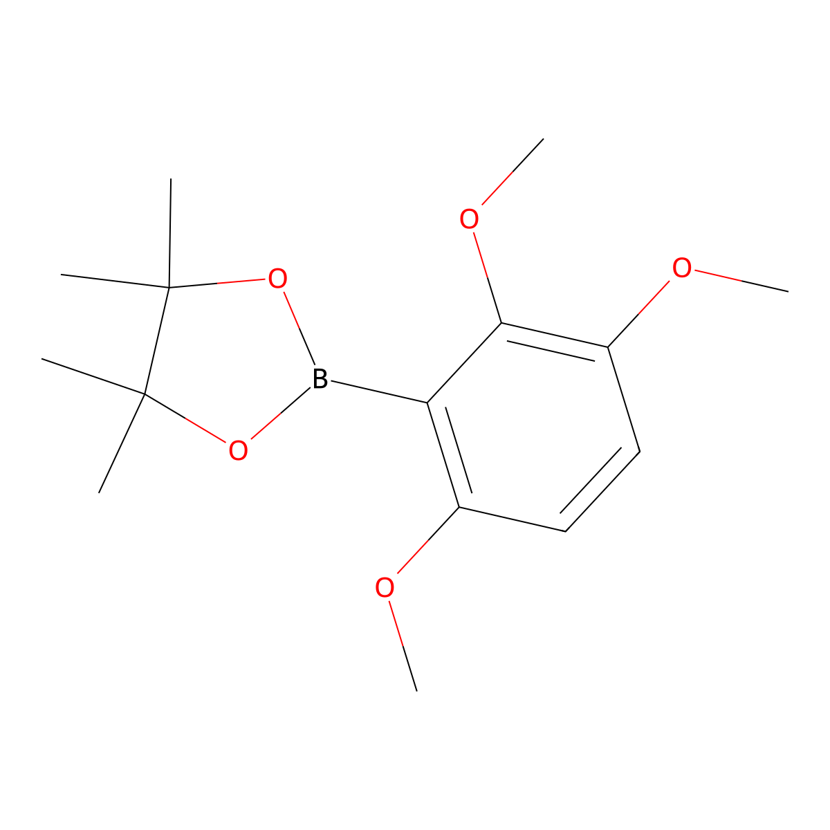 4,4,5,5-Tetramethyl-2-(2,3,6-trimethoxyphenyl)-1,3,2-dioxaborolane molecular structure, CAS 1689488-13-8