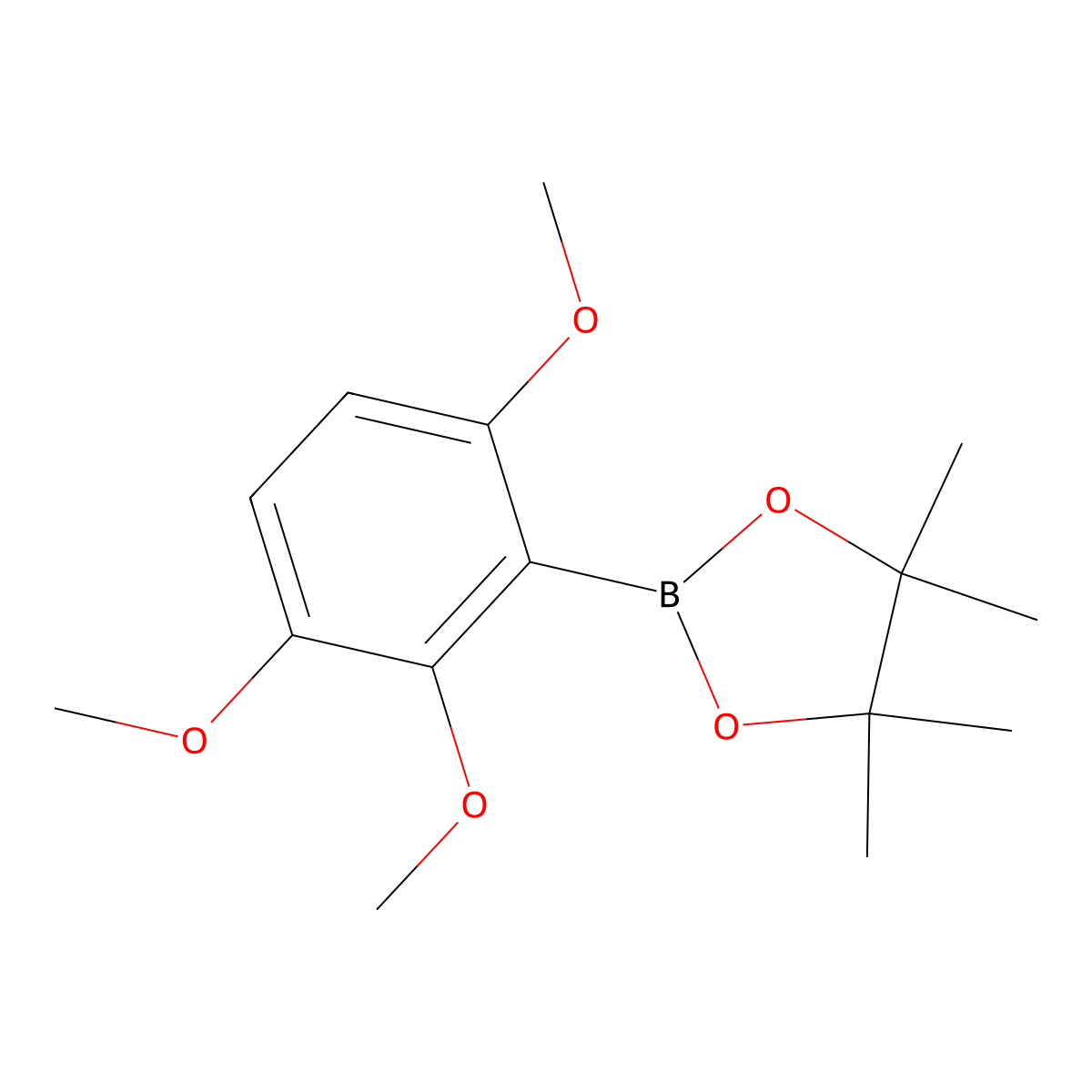 4,4,5,5-Tetramethyl-2-(2,3,6-trimethoxyphenyl)-1,3,2-dioxaborolane molecular structure, CAS 1689488-13-8