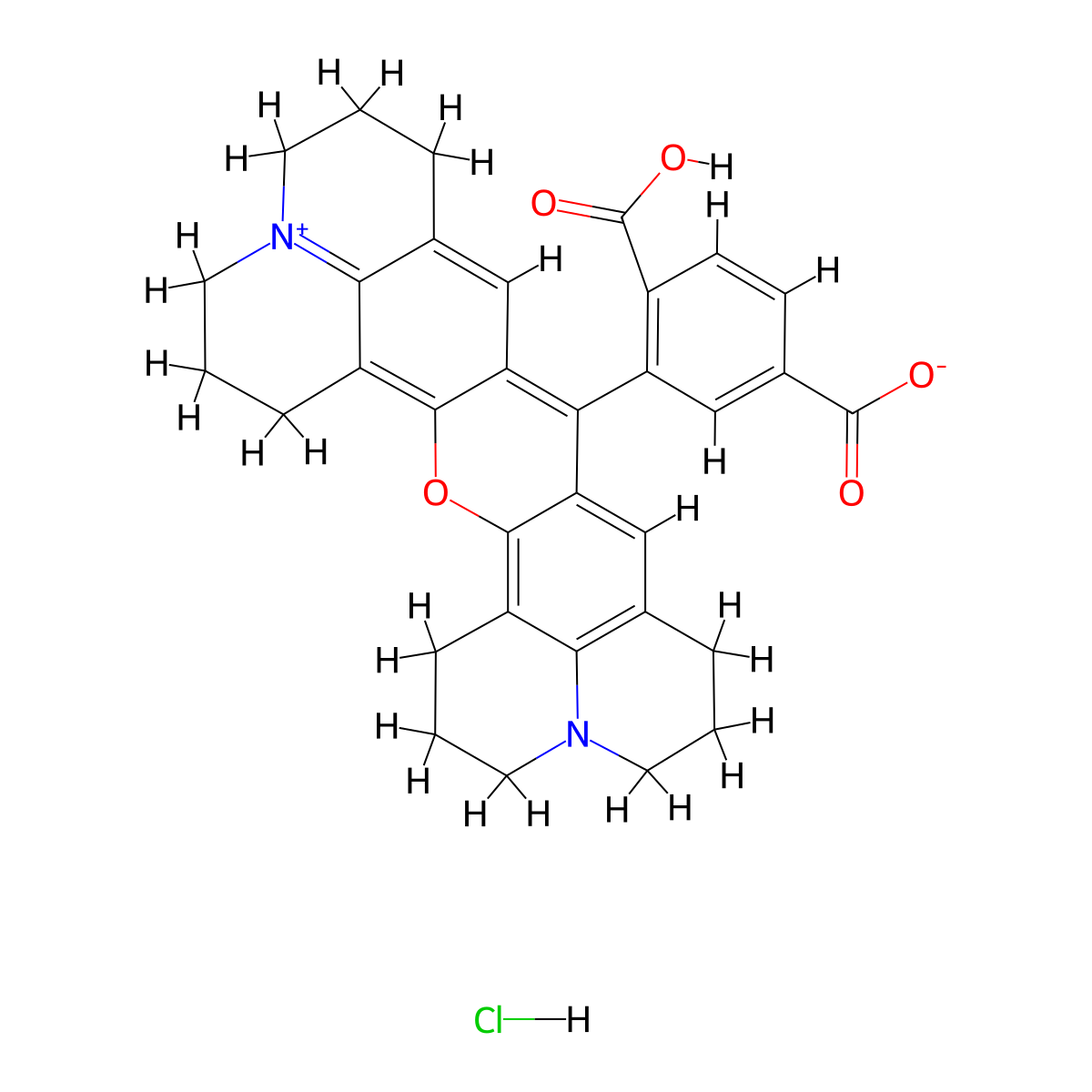 6-ROX (hydrochloride) molecular structure, CAS 1689512-96-6