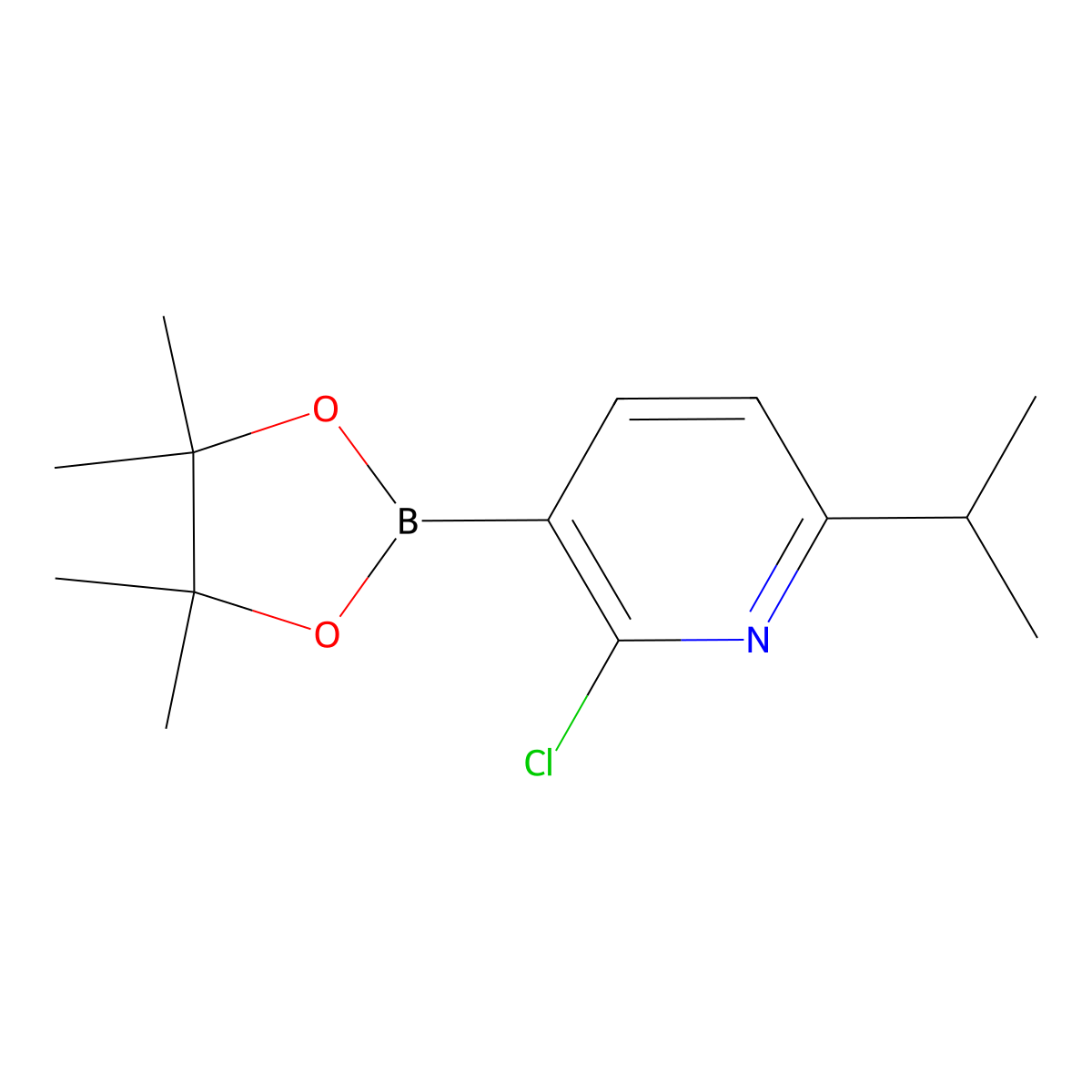 2-Chloro-6-isopropylpyridine-3-boronic acid pinacol ester molecular structure, CAS 1689528-51-5