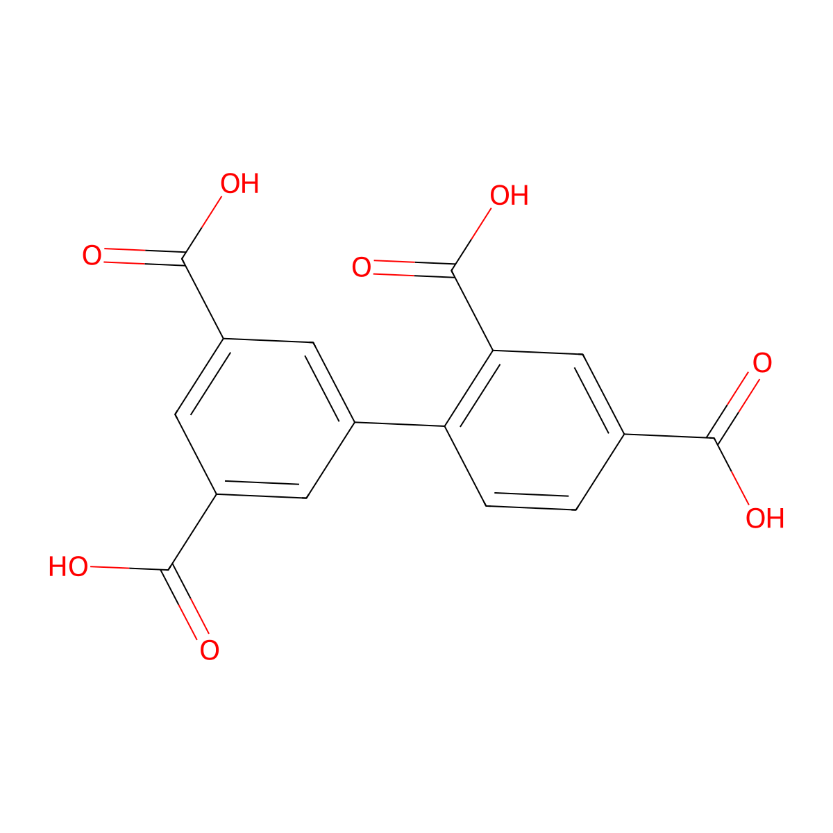 [1,1'-Biphenyl]-2,3',4,5'-tetracarboxylic acid molecular structure, CAS 1689528-82-2