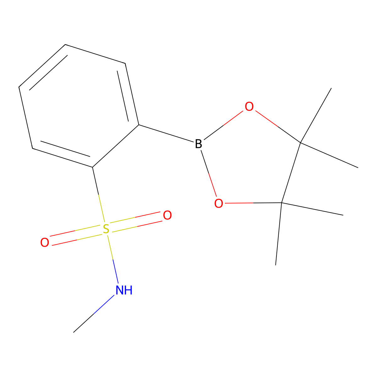 N-Methyl-2-(4,4,5,5-tetramethyl-1,3,2-dioxaborolan-2-yl)benzenesulfonamide molecular structure, CAS 1689528-83-3