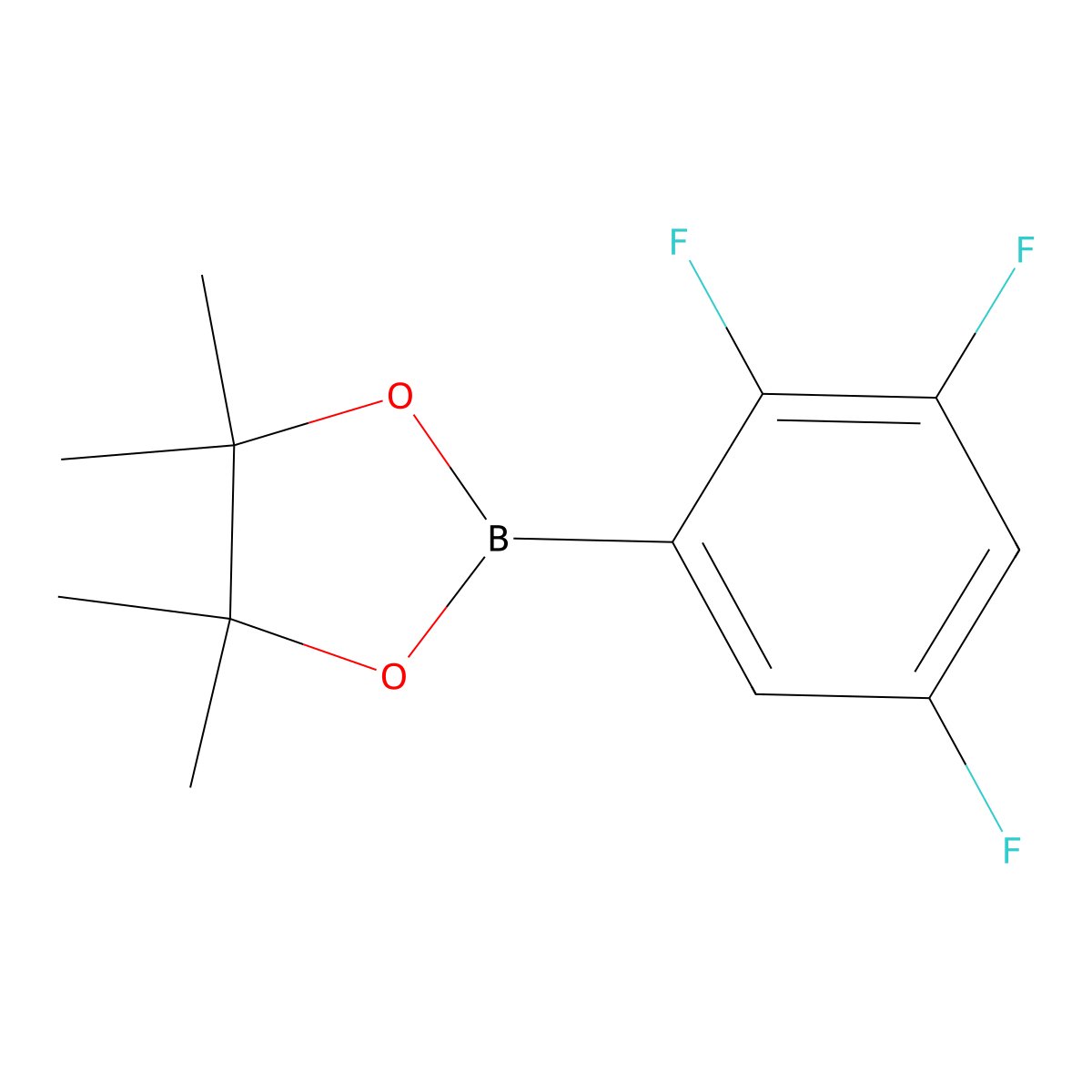 4,4,5,5-Tetramethyl-2-(2,3,5-trifluorophenyl)-1,3,2-dioxaborolane molecular structure, CAS 1689529-59-6