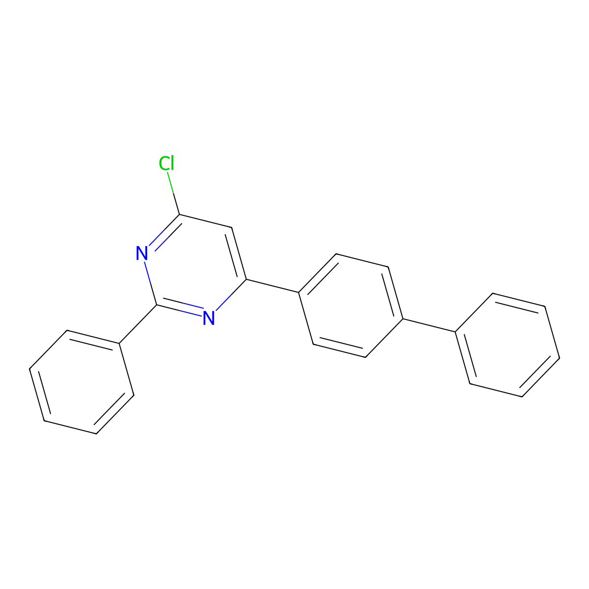 4-([1,1'-Biphenyl]-4-yl)-6-chloro-2-phenylpyrimidine molecular structure, CAS 1689538-58-6