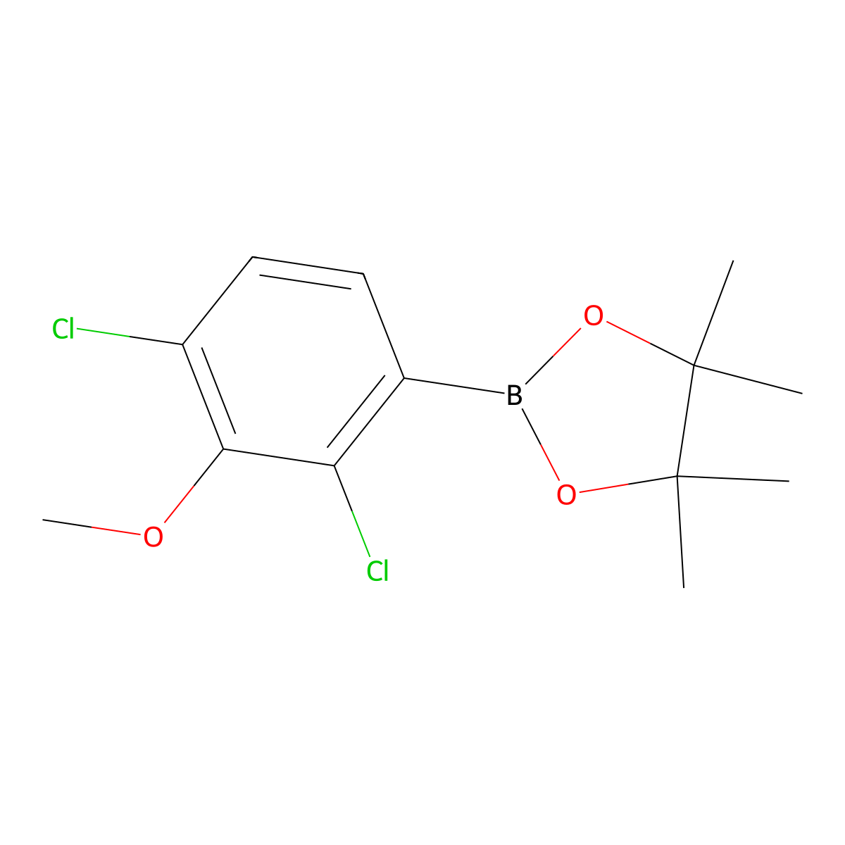 2,4-Dichloro-3-methoxyphenylboronic acid pinacol ester molecular structure, CAS 1689538-76-8