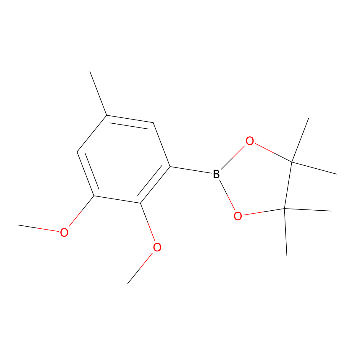 2-(2,3-Dimethoxy-5-methylphenyl)-4,4,5,5-tetramethyl-1,3,2-dioxaborolane molecular structure, CAS 1689540-79-1