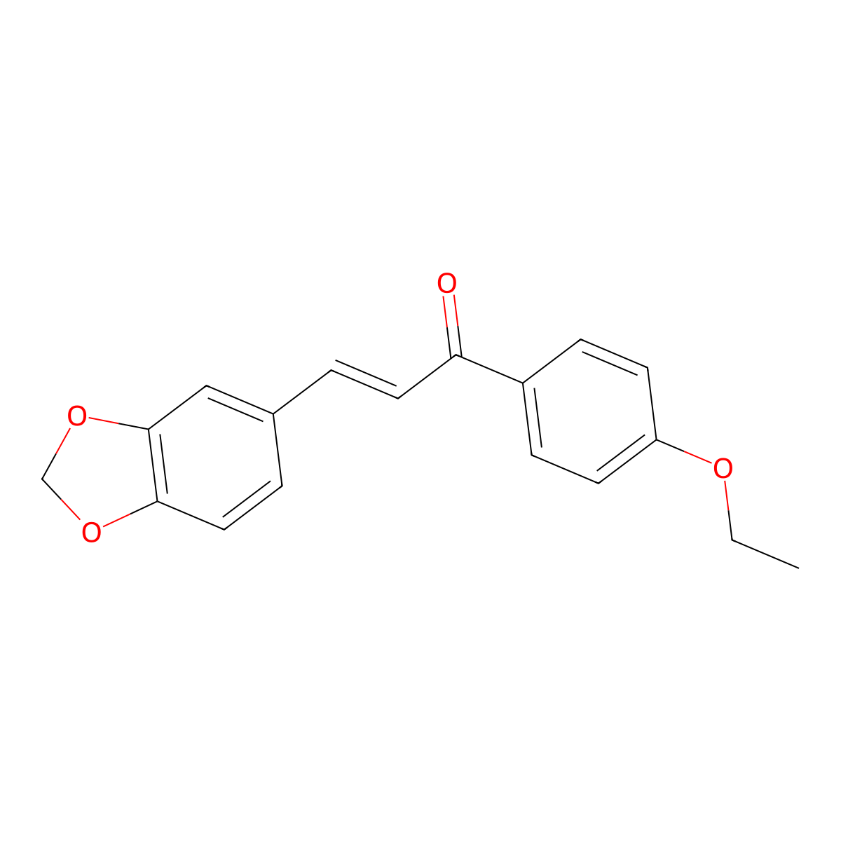 (2E)-3-(2H-1,3-Benzodioxol-5-yl)-1-(4-ethoxyphenyl)prop-2-en-1-one molecular structure, CAS 1689543-96-1