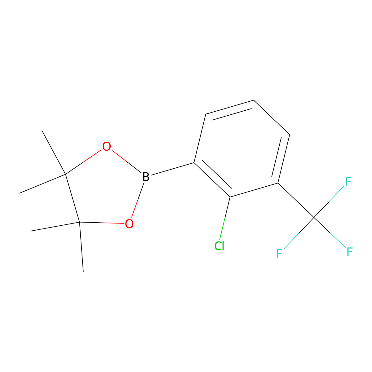 2-Chloro-3-(trifluoromethyl)phenylboronic acid pinacol ester molecular structure, CAS 1689550-75-1
