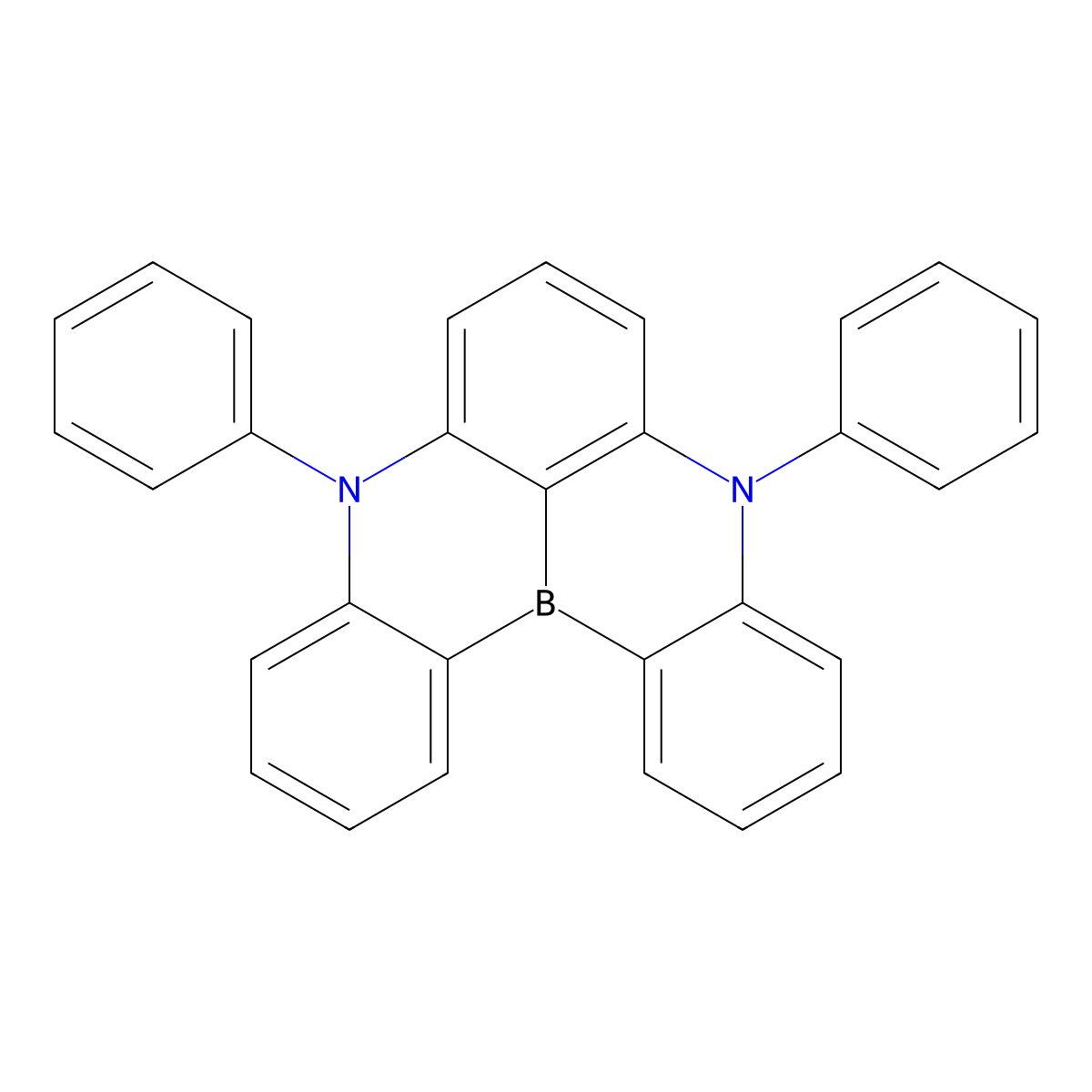 5,9-Diphenyl-5,9-dihydro-5,9-diaza-13b-boranaphtho[3,2,1-de]anthracene molecular structure, CAS 1689552-89-3