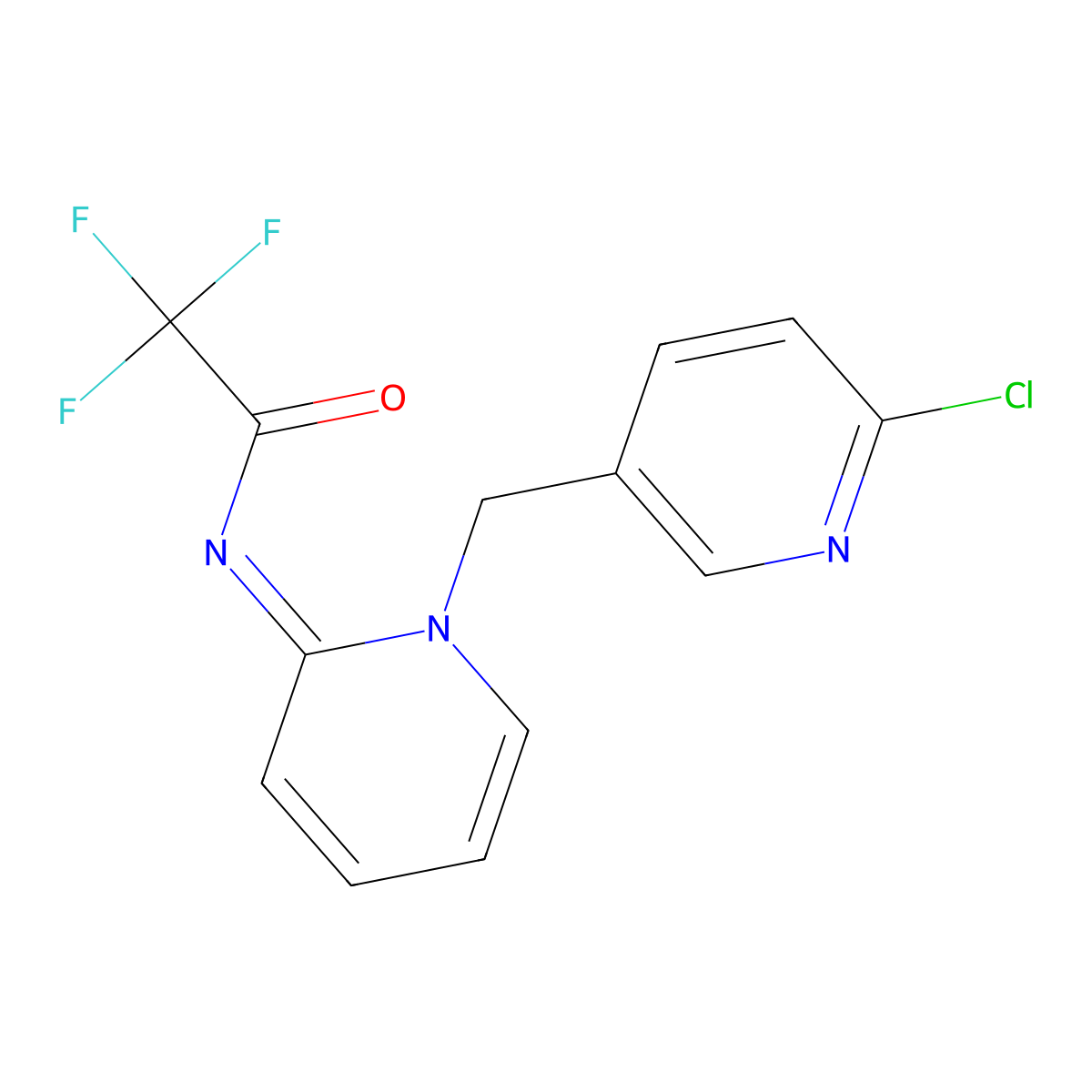 Flupyrimin molecular structure, CAS 1689566-03-7