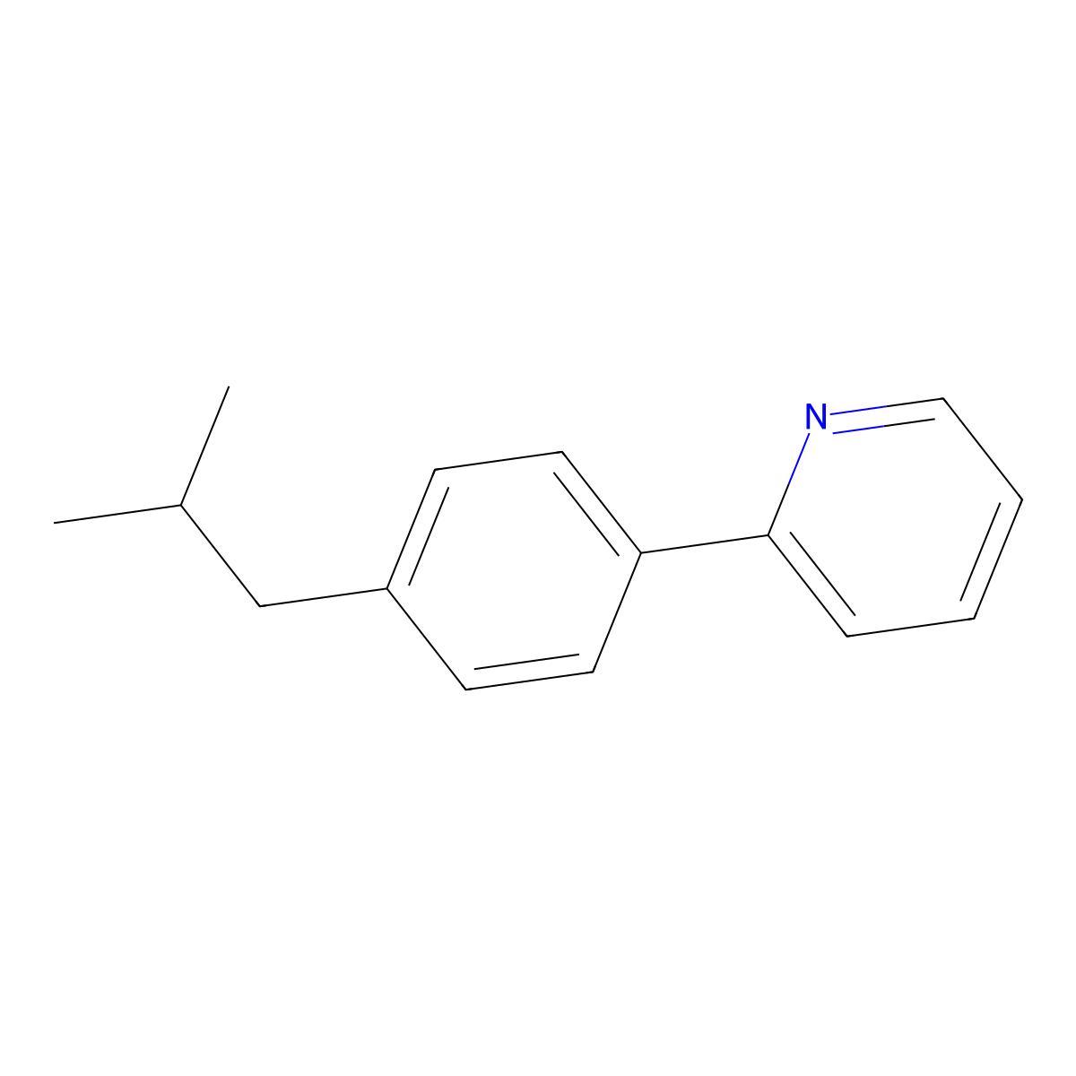 2-[4-(2-Methylpropyl)phenyl]pyridine molecular structure, CAS 1689568-03-3