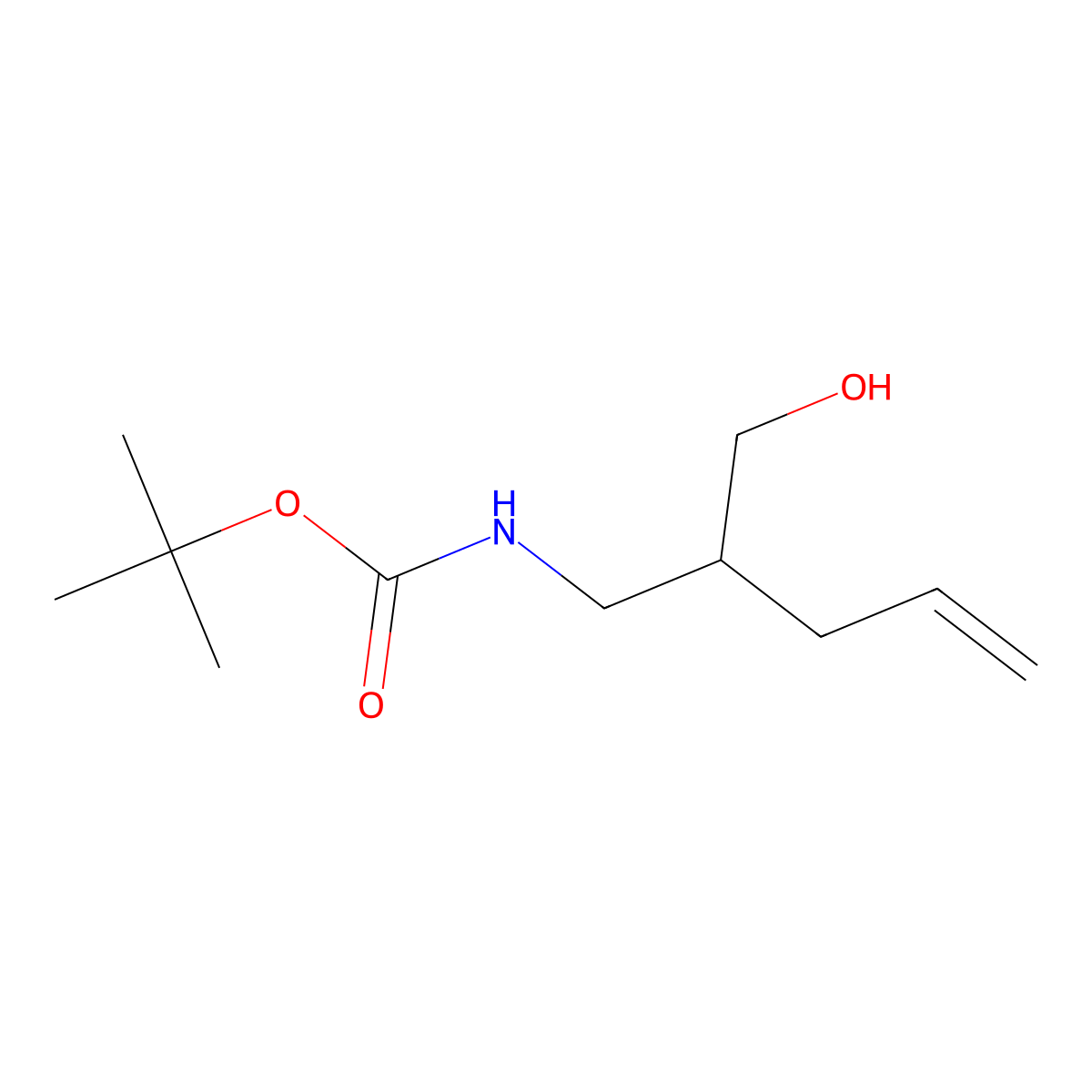 tert-butyl N-[3-hydroxy-2-(prop-2-en-1-yl)propyl]carbamate molecular structure, CAS 1689568-45-3