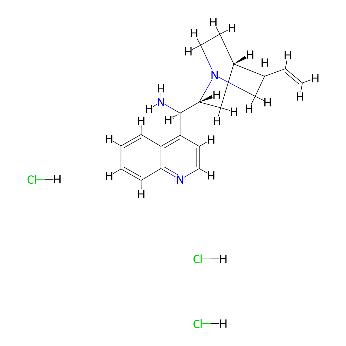 (9R)-6'-Cinchonan-9-amine Trihydrochloride molecular structure, CAS 168960-94-9