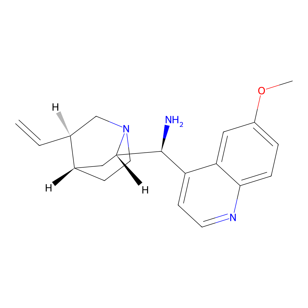 (8alpha,9S)-6'-Methoxycinchonan-9-amine molecular structure, CAS 168960-95-0