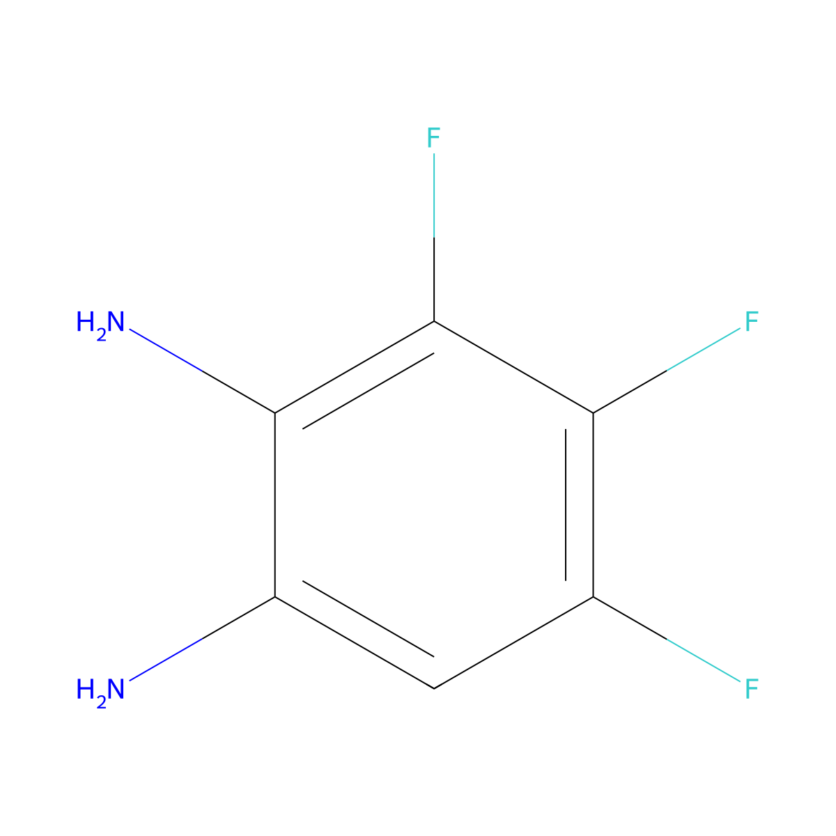 3,4,5-Trifluorobenzene-1,2-diamine molecular structure, CAS 168966-54-9