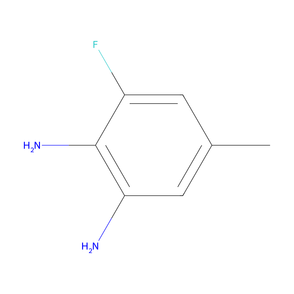 3-Fluoro-5-methylbenzene-1,2-diamine molecular structure, CAS 168966-55-0