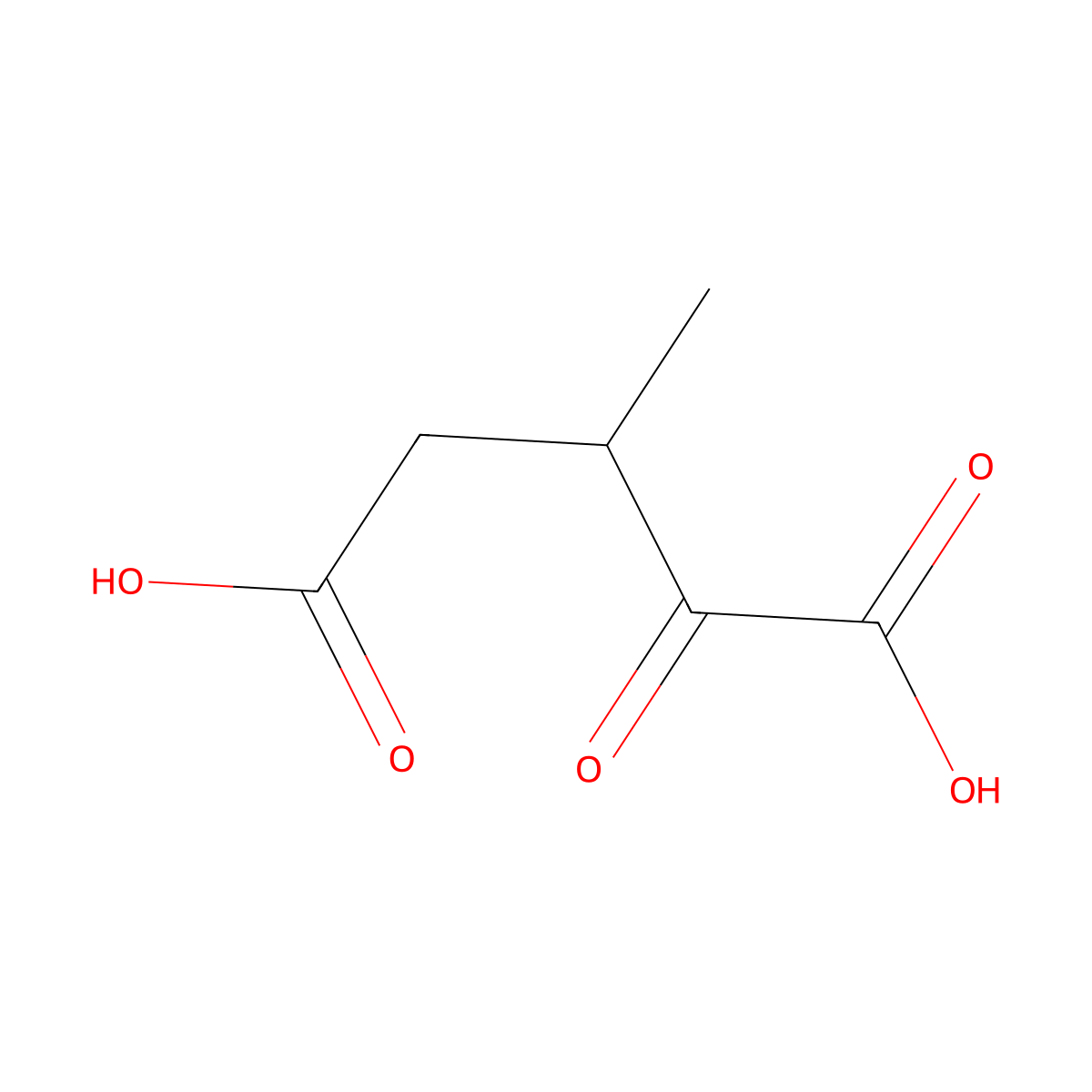 3-Methyl-2-oxopentanedioic acid molecular structure, CAS 168967-10-0