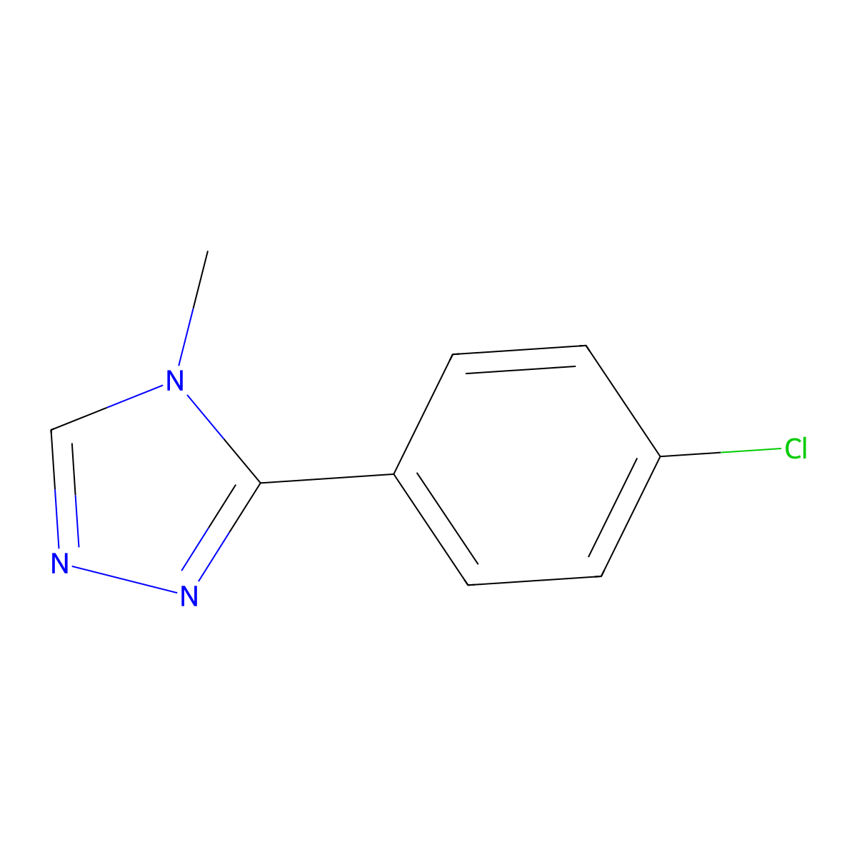 3-(4-chlorophenyl)-4-methyl-4H-1,2,4-triazole molecular structure, CAS 168968-40-9