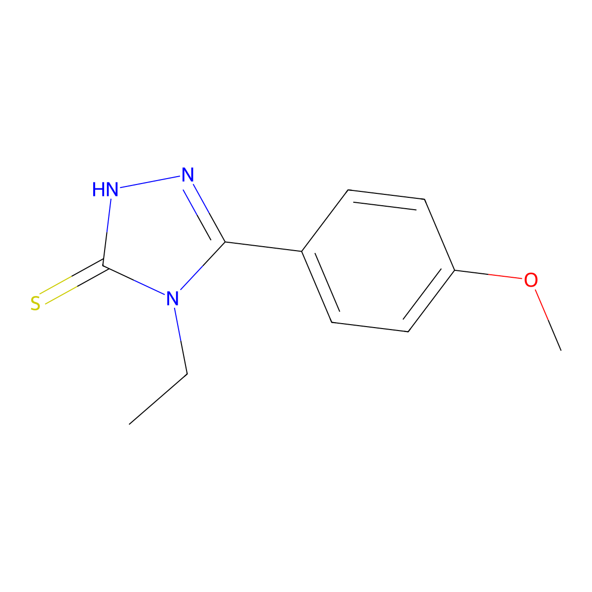 4-ethyl-5-(4-methoxyphenyl)-4H-1,2,4-triazole-3-thiol molecular structure, CAS 168968-58-9