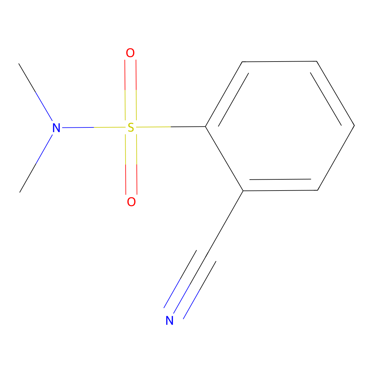 2-cyano-N,N-dimethylbenzenesulfonamide molecular structure, CAS 168971-53-7