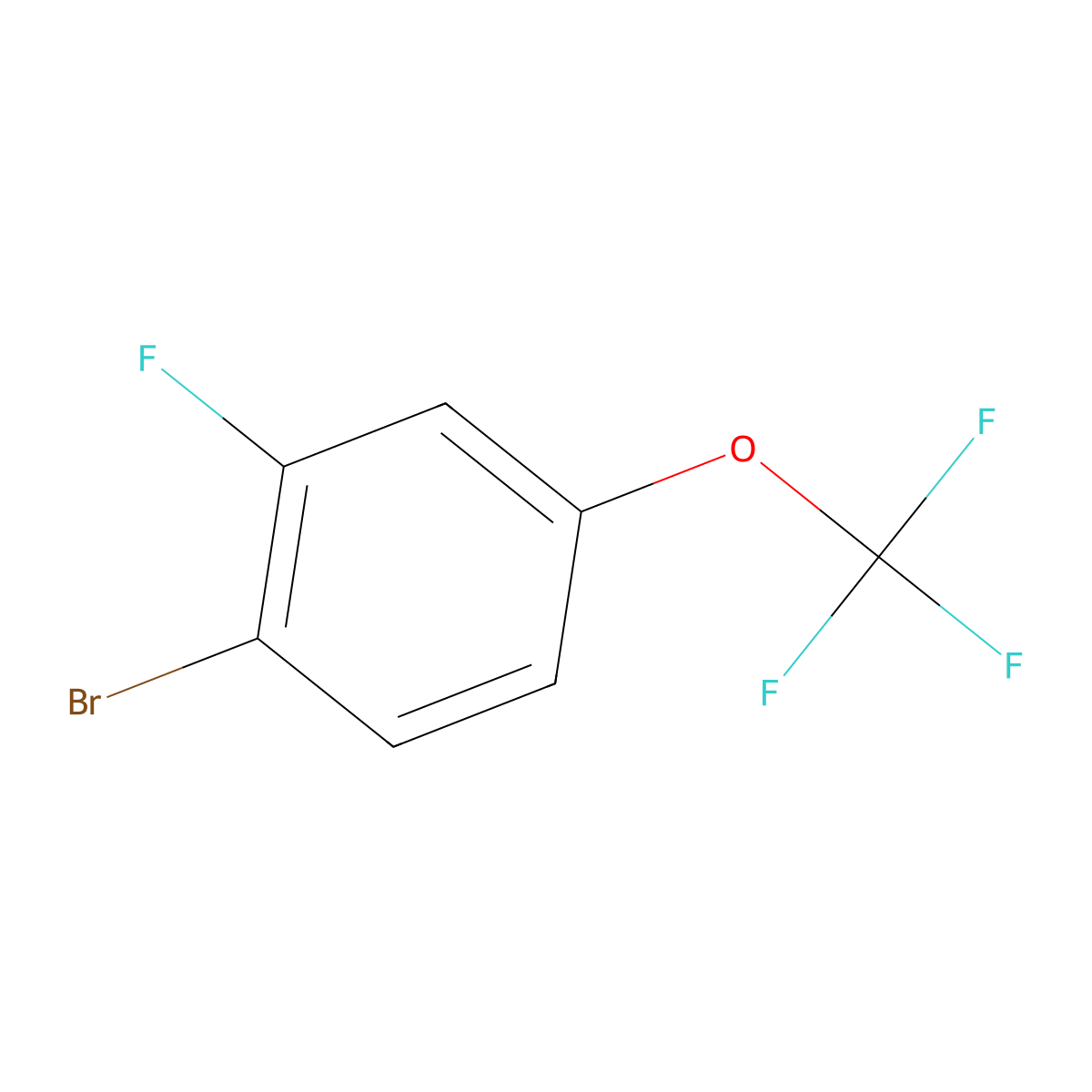 1-Bromo-2-fluoro-4-(trifluoromethoxy)benzene molecular structure, CAS 168971-68-4
