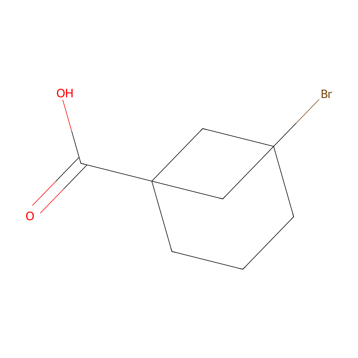 5-Bromobicyclo[3.1.1]heptane-1-carboxylic acid molecular structure, CAS 168974-64-9