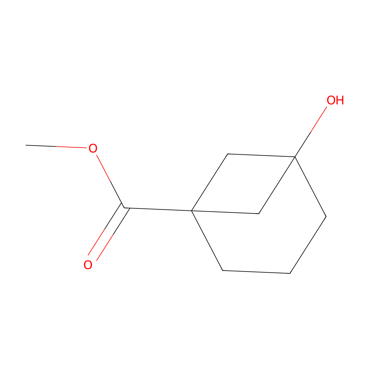 Methyl 5-hydroxybicyclo[3.1.1]heptane-1-carboxylate molecular structure, CAS 168974-76-3