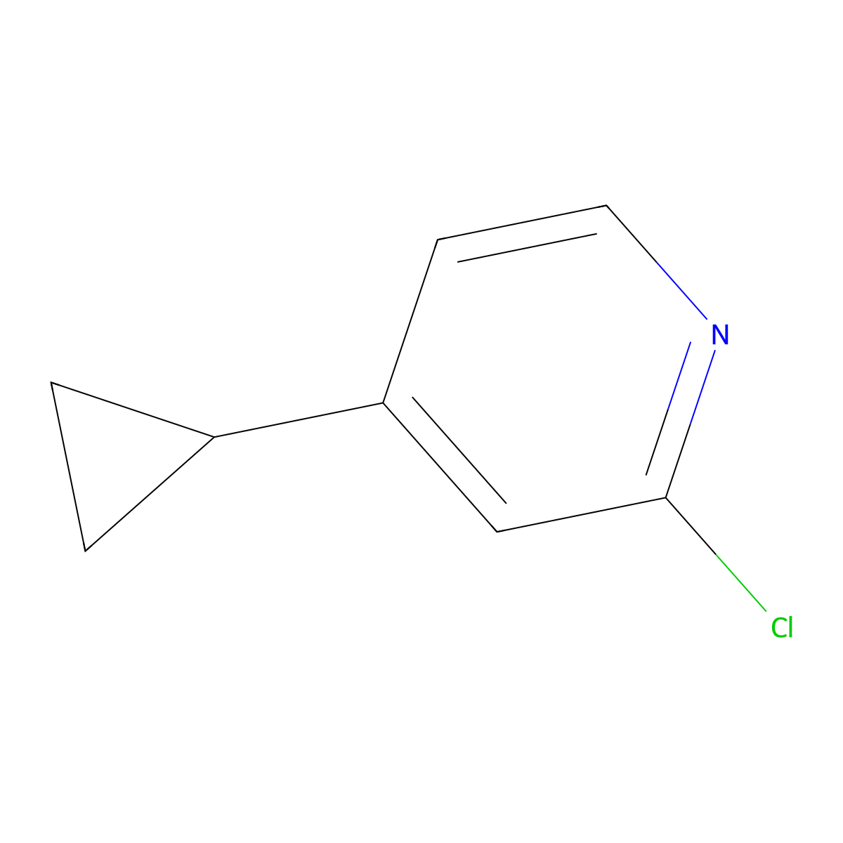 2-Chloro-4-cyclopropylpyridine molecular structure, CAS 168975-75-5