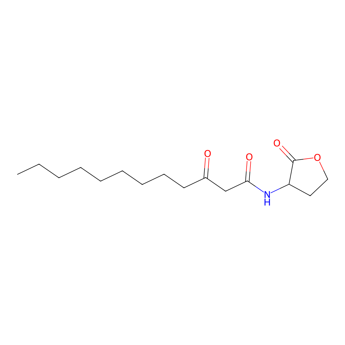 3-oxo-N-(tetrahydro-2-oxo-3-furanyl)dodecanamide molecular structure, CAS 168982-69-2