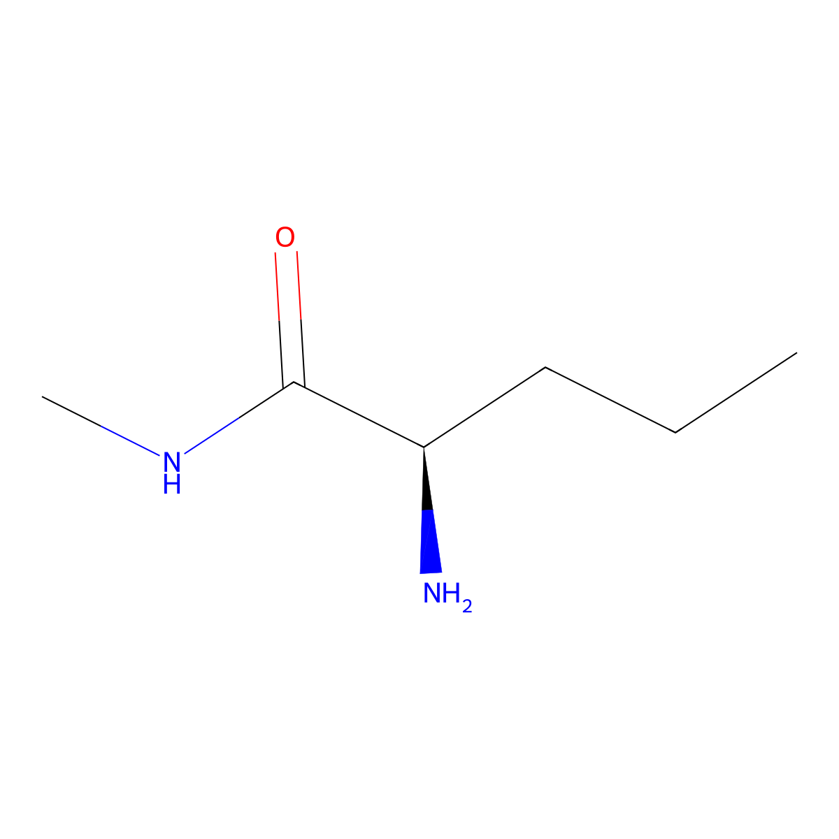 (2R)-2-amino-N-methylpentanamide molecular structure, CAS 1689841-43-7