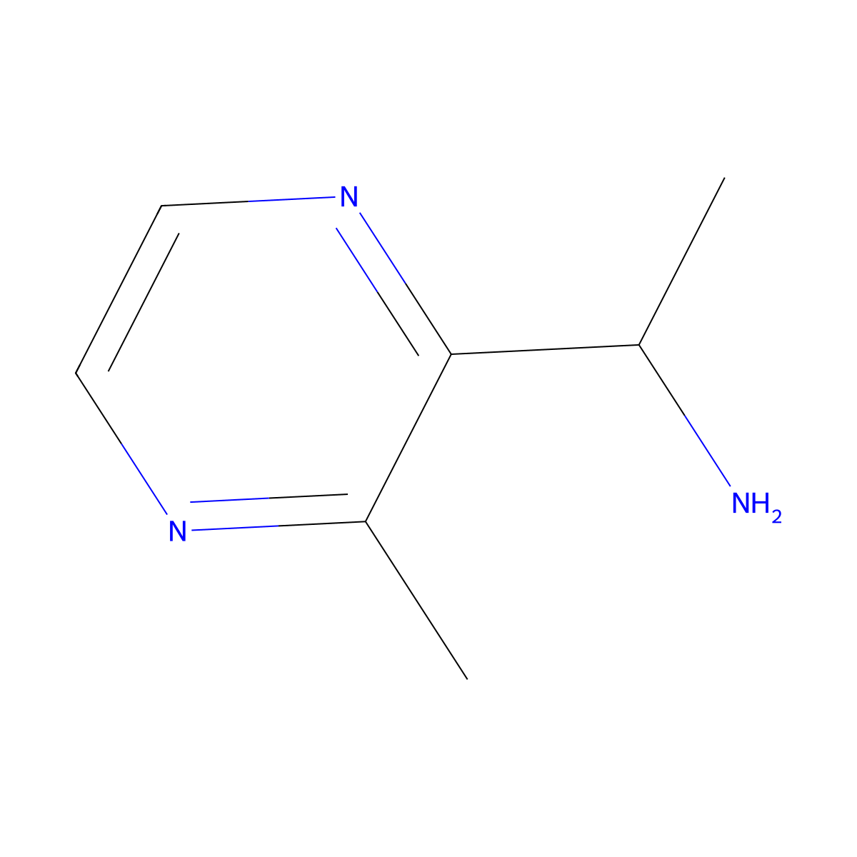(1S)-1-(3-Methylpyrazin-2-yl)ethan-1-amine molecular structure, CAS 1689854-87-2