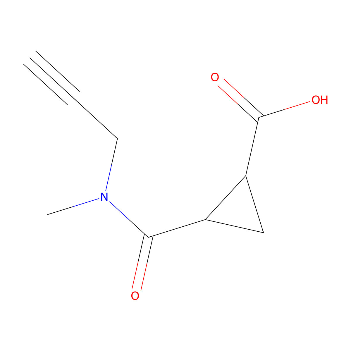 (1S,2R)-2-[Methyl(prop-2-ynyl)carbamoyl]cyclopropane-1-carboxylic acid molecular structure, CAS 1689859-16-2