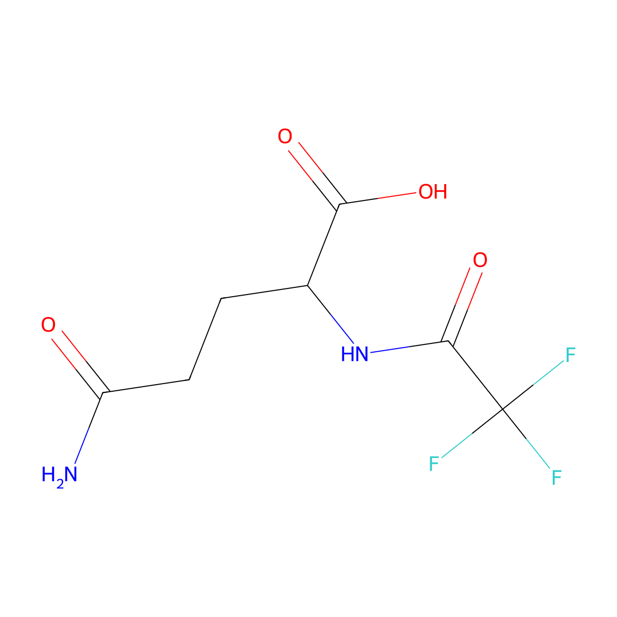 (2R)-4-carbamoyl-2-(trifluoroacetamido)butanoic acid molecular structure, CAS 1689866-53-2