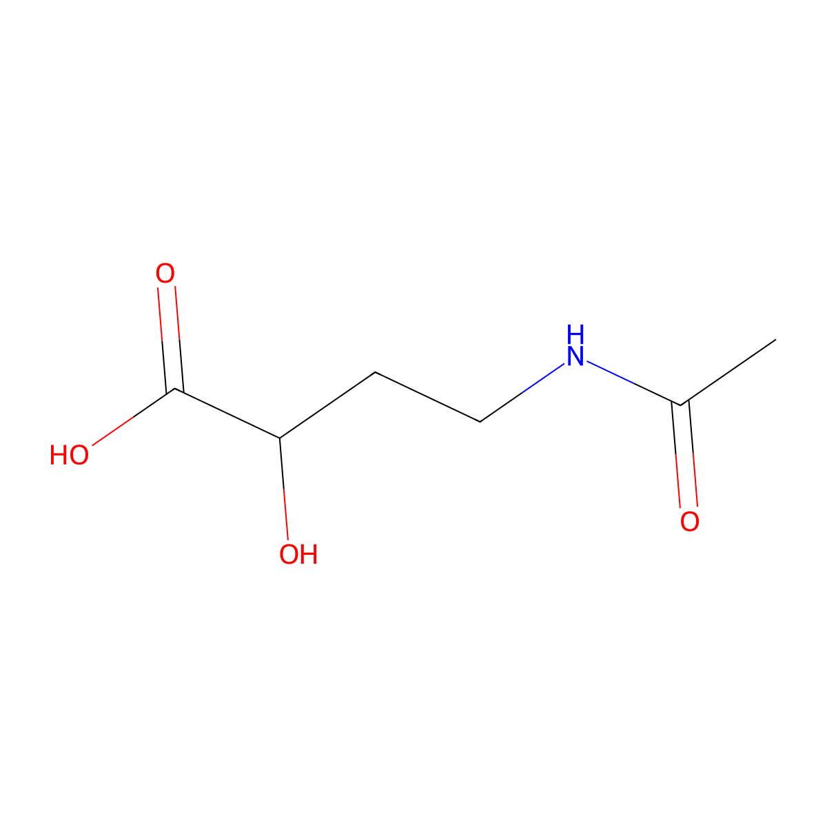 (2S)-4-acetamido-2-hydroxybutanoic acid molecular structure, CAS 1689878-93-0