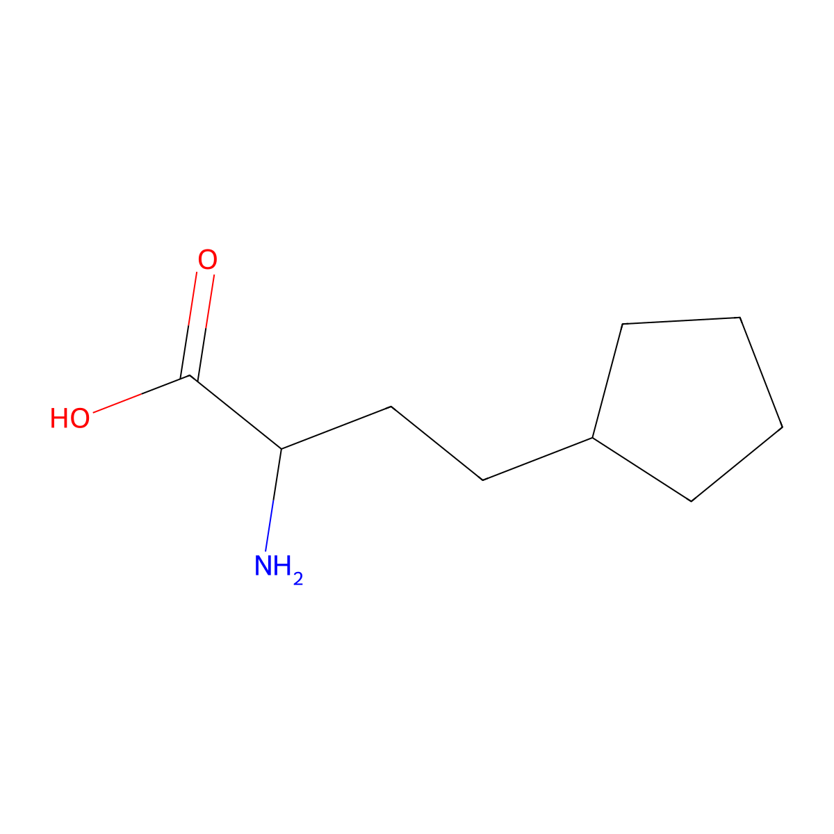 (R)-2-Amino-4-cyclopentylbutanoic acid molecular structure, CAS 1689886-82-5