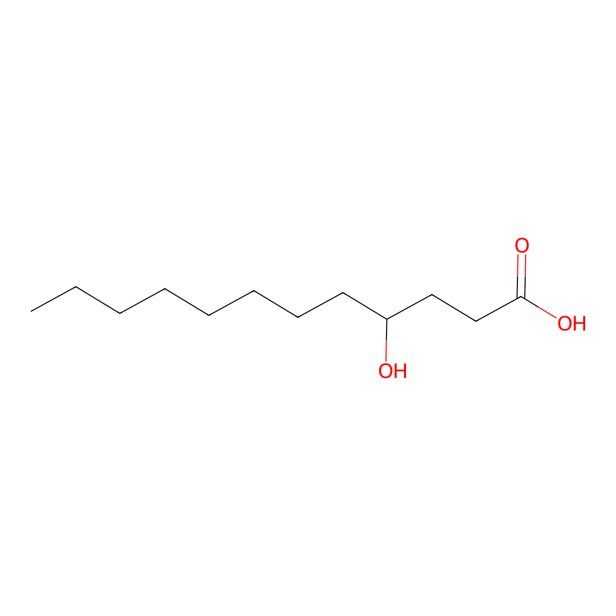 4-Hydroxy lauric acid molecular structure, CAS 16899-07-3