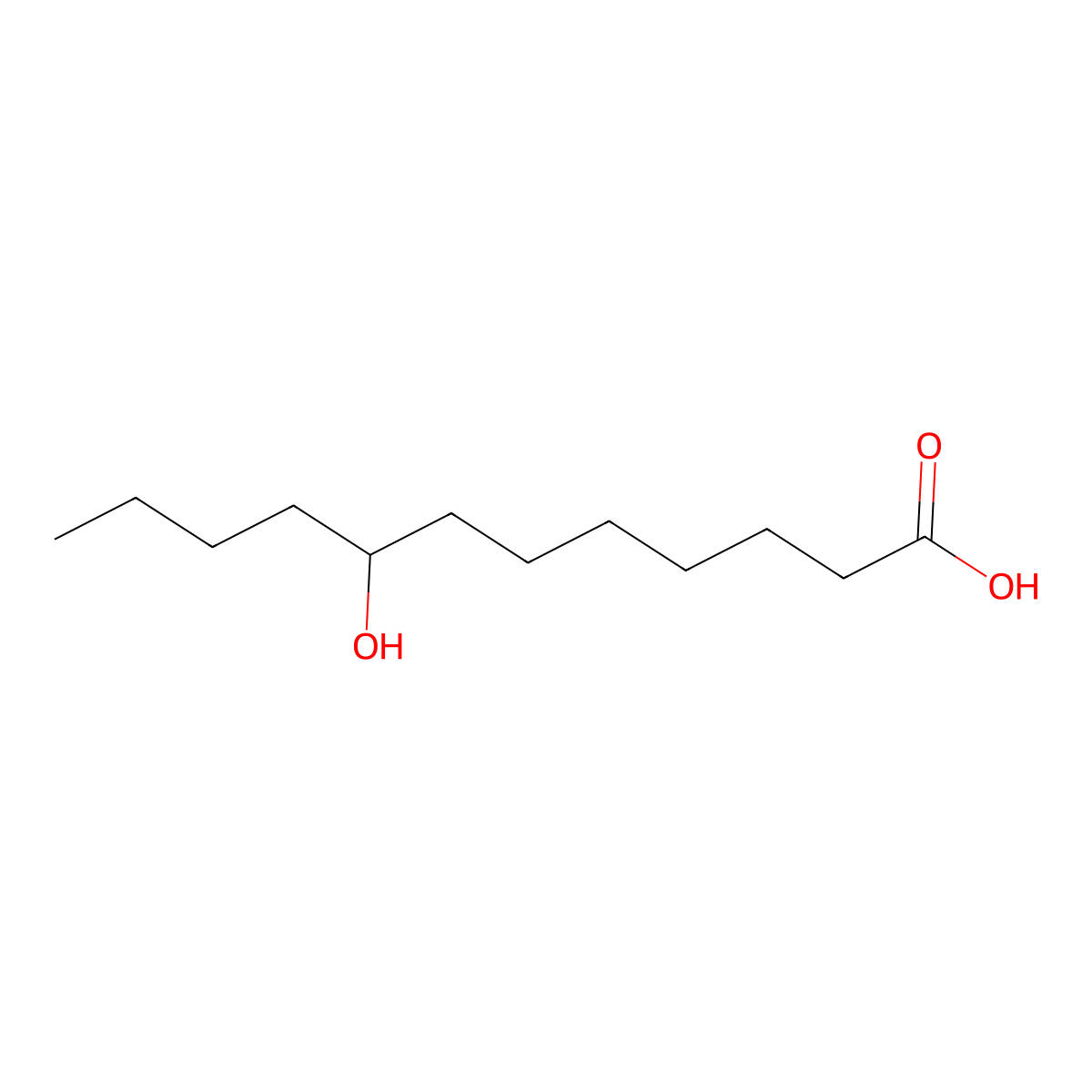 8-Hydroxydodecanoic acid molecular structure, CAS 16899-09-5