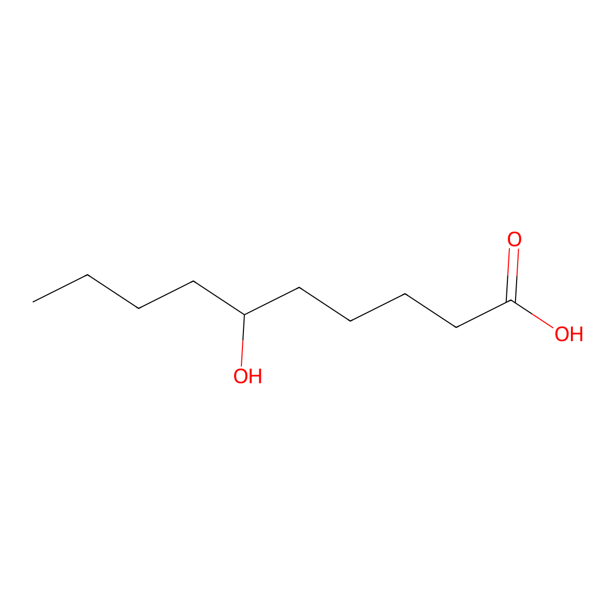 Decanoic acid, 6-hydroxy- molecular structure, CAS 16899-10-8